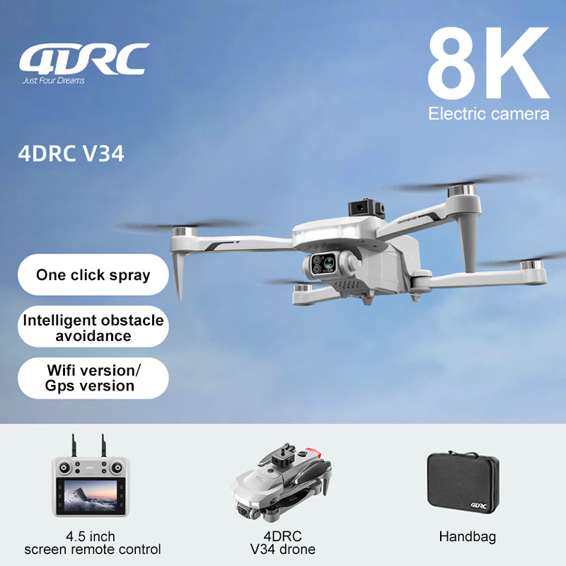 Drone Surveying - 2025 New V34 Drone 8K Camera