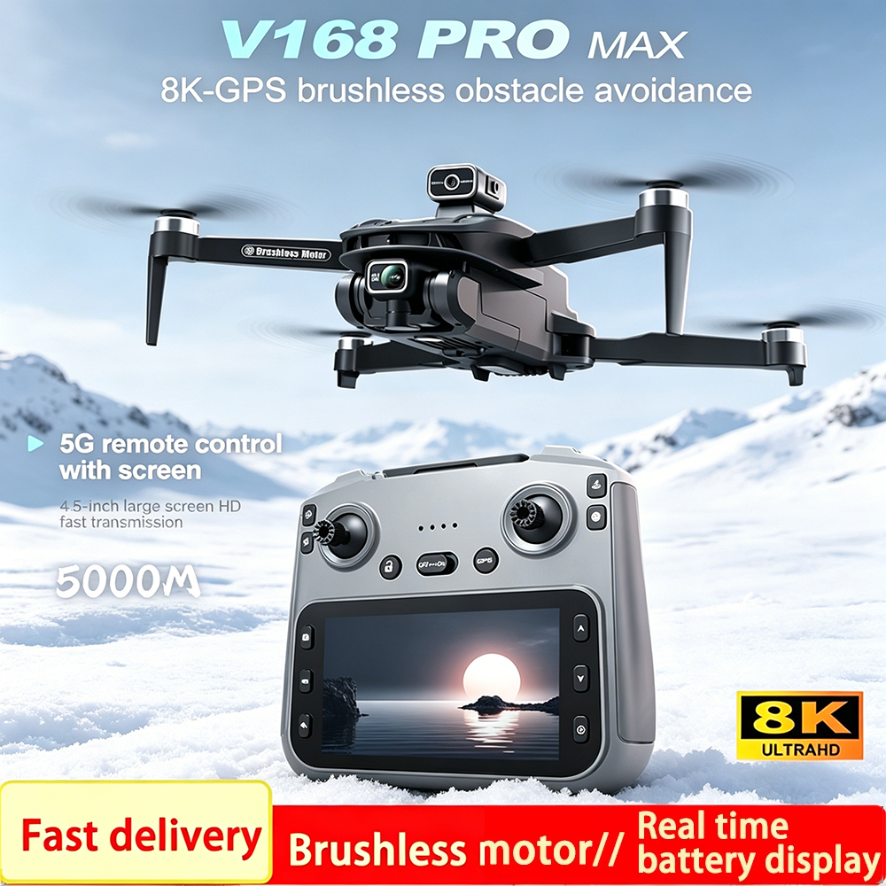 Drone Multispectral - V168 Max Drone 4K Professional Dual