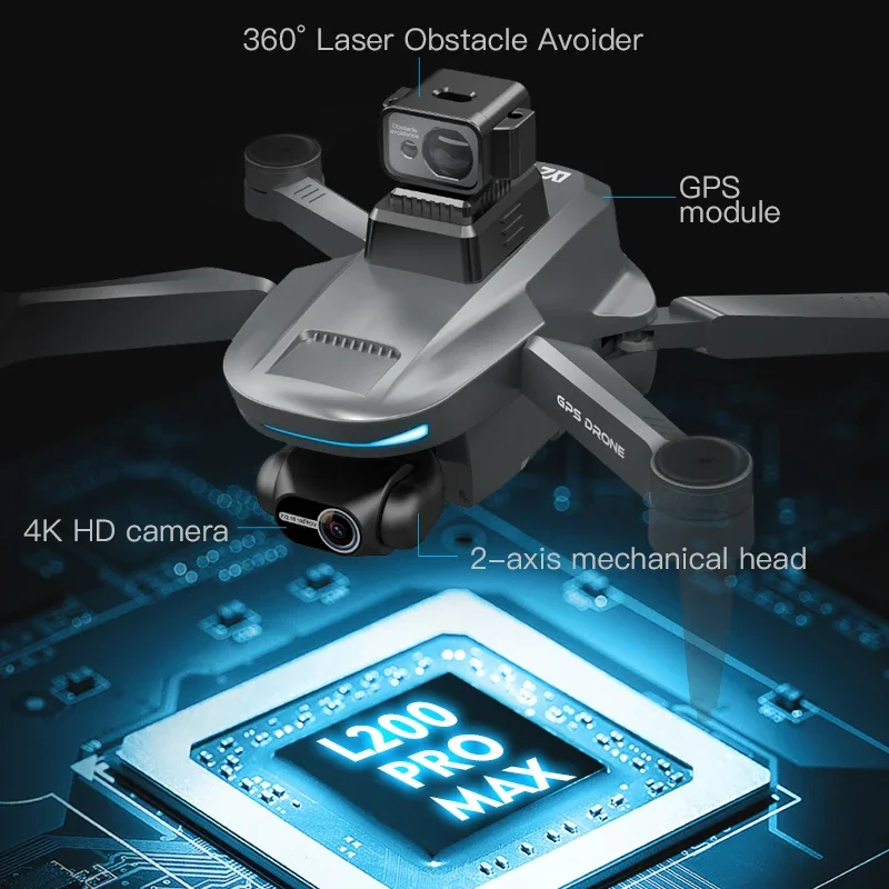 L200 PRO MAX Drone 4K 2-Axis P - Drone Aerial Photography ulasan dan harga