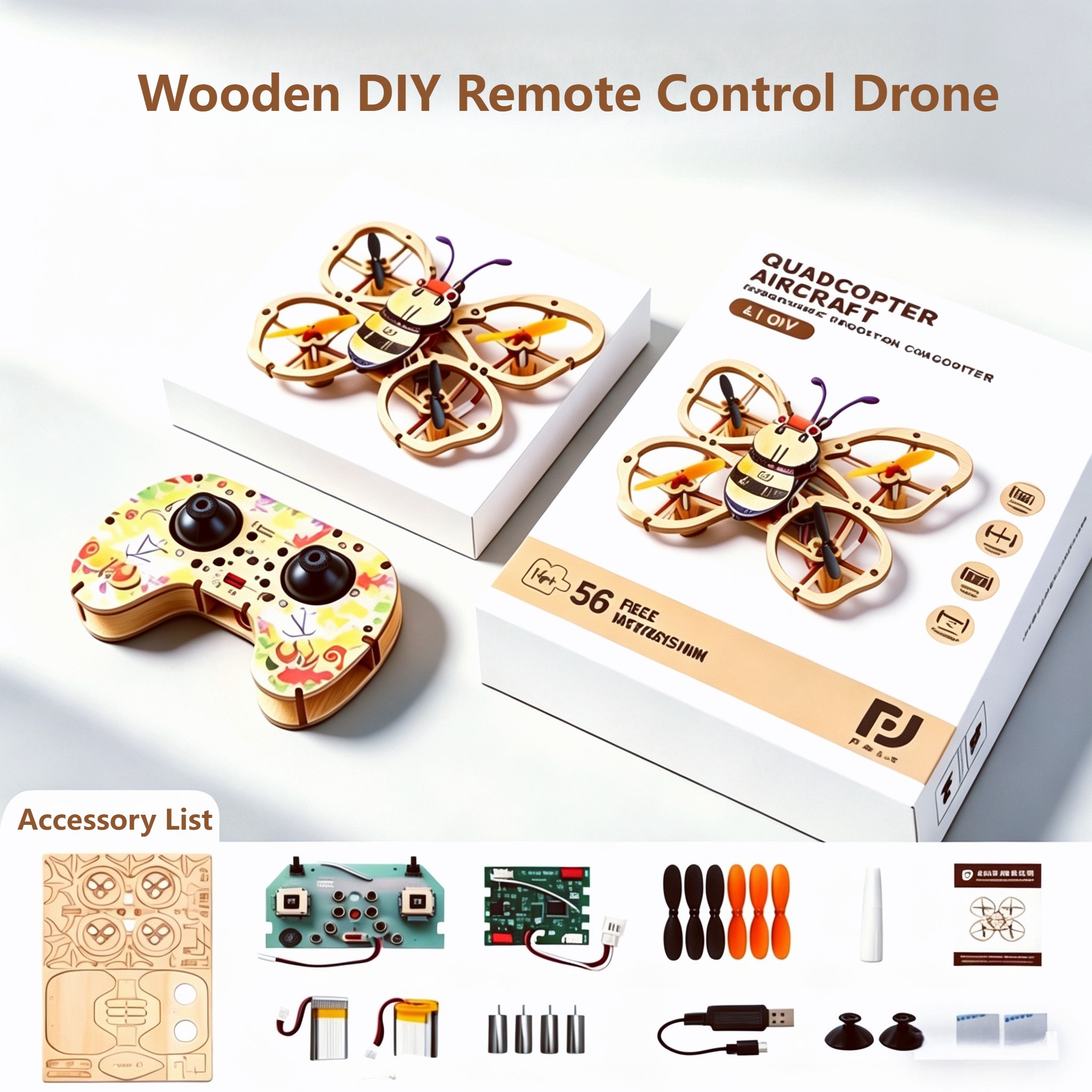 2026 New Wooden DIY Assembled  - Drone Aerial Photography ulasan dan harga