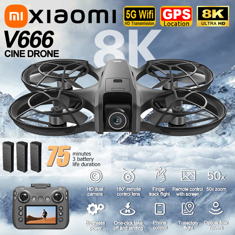 Xiaomi V666 Drone 8K Aerial HD - Drone Mapping ulasan dan harga